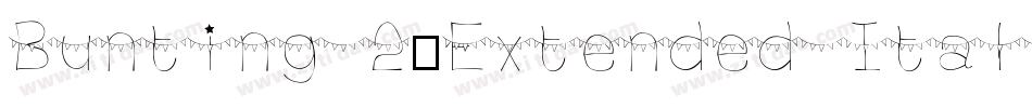Bunting 2-Extended Italic字体转换